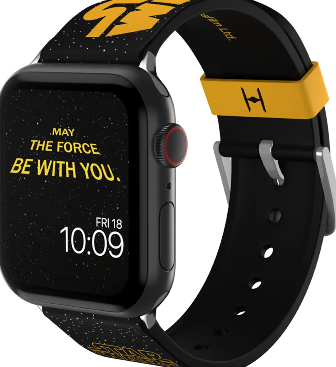 Men Star Wars Mobyfox - Galactic - Smartwatch Strap Wristwatches Black-Yellow By