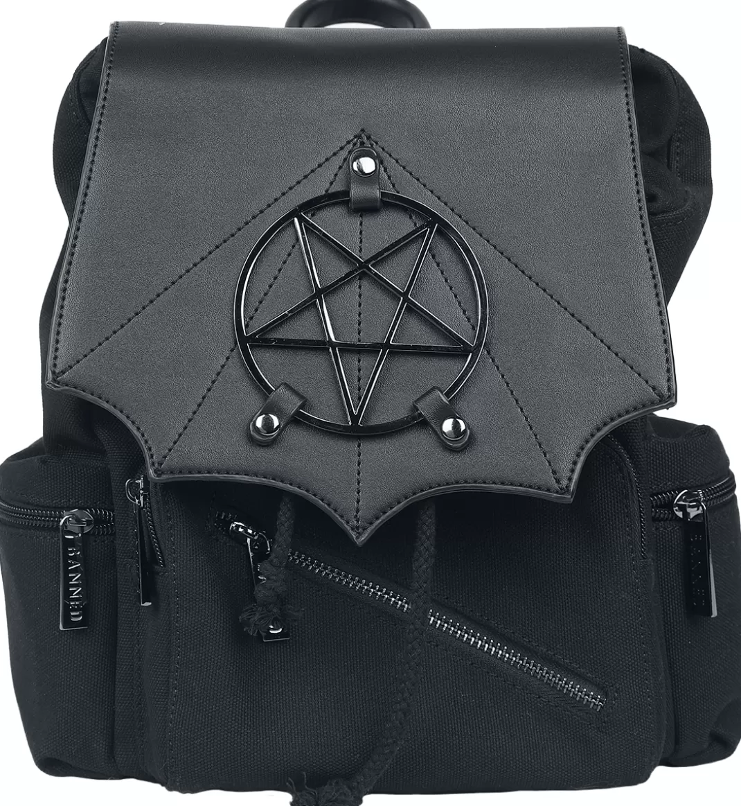 Moloch Pentagram Backpack Black By Alternative^Banned Cheap