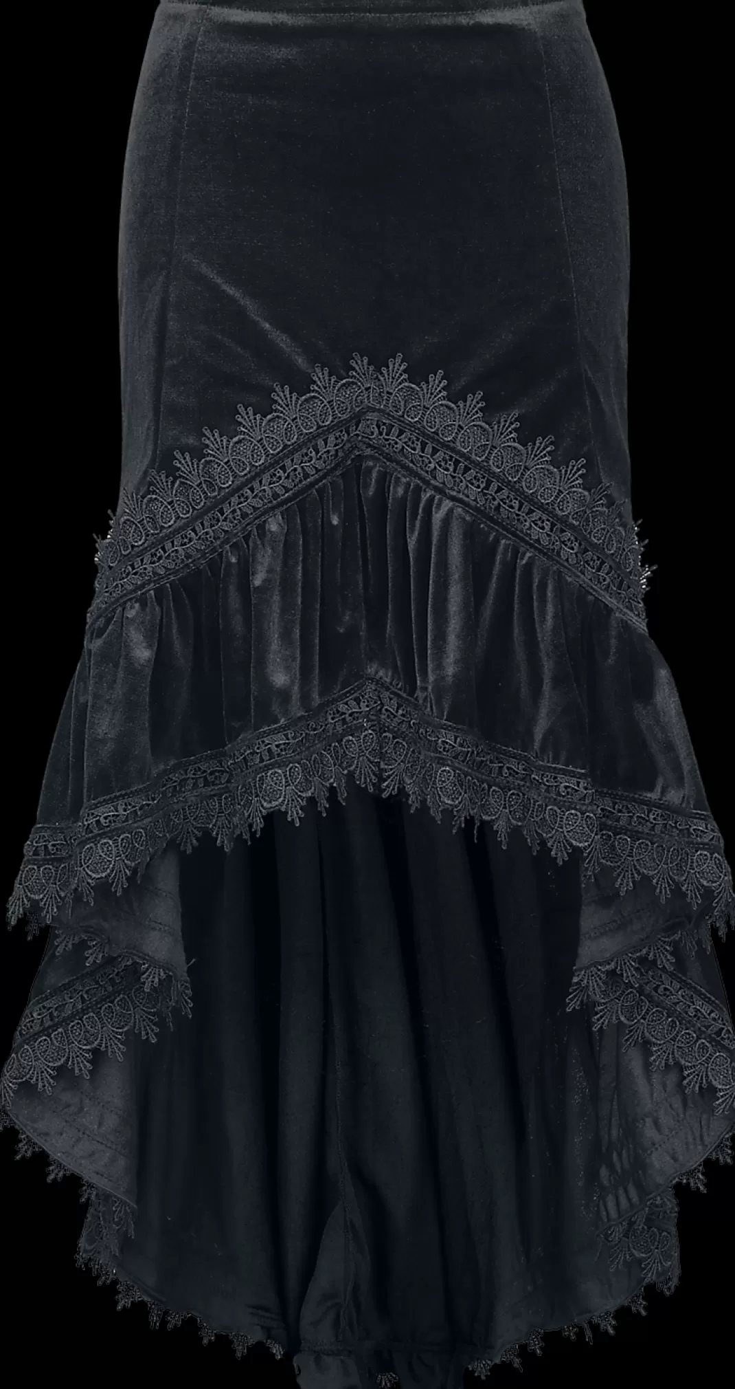 Mullet Skirt Medium-Length Skirt Black By^Sinister Gothic Store