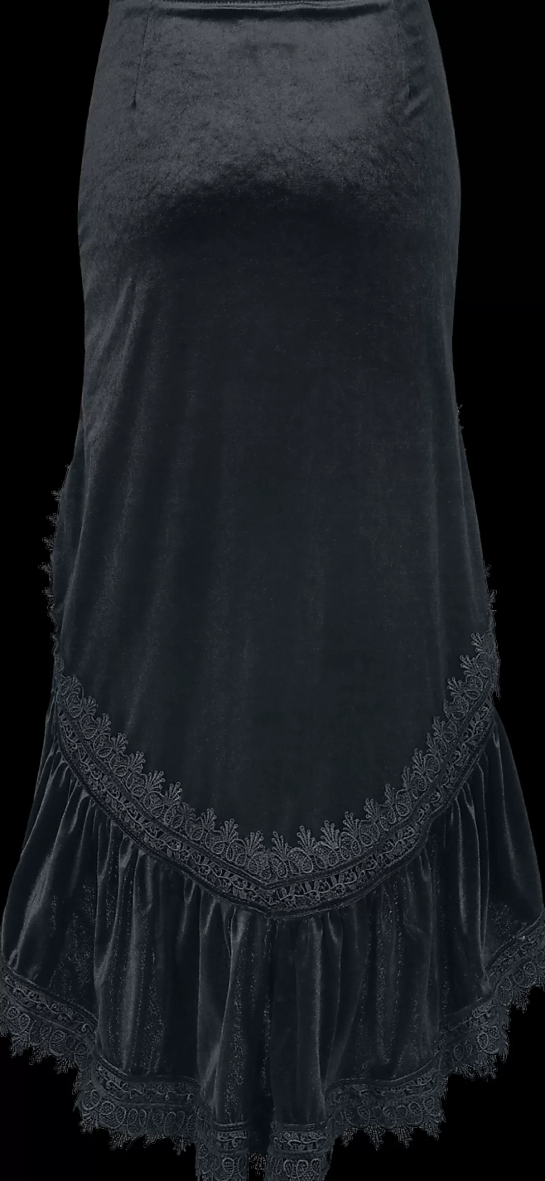 Mullet Skirt Medium-Length Skirt Black By^Sinister Gothic Store