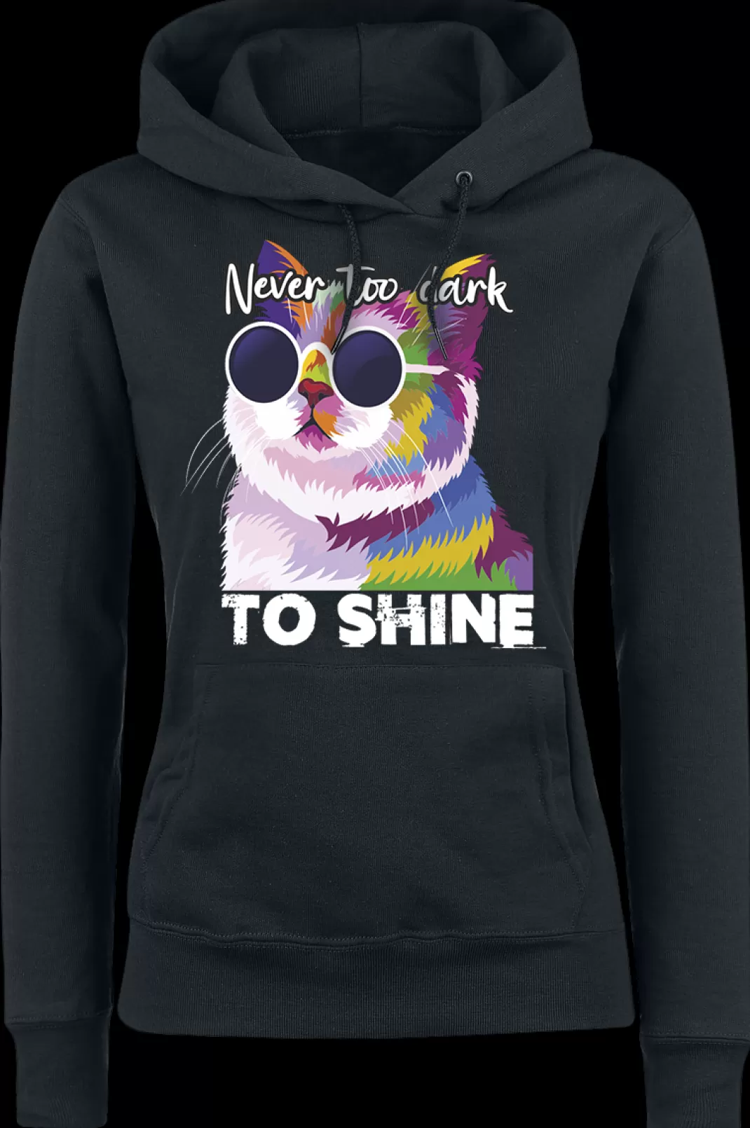 Never Too Dark To Shine Hooded Sweater Black By^Tierisch Cheap