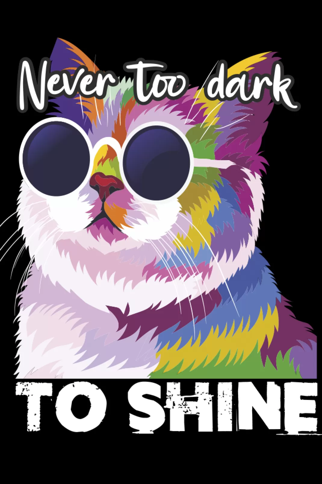 Never Too Dark To Shine Hooded Sweater Black By^Tierisch Cheap