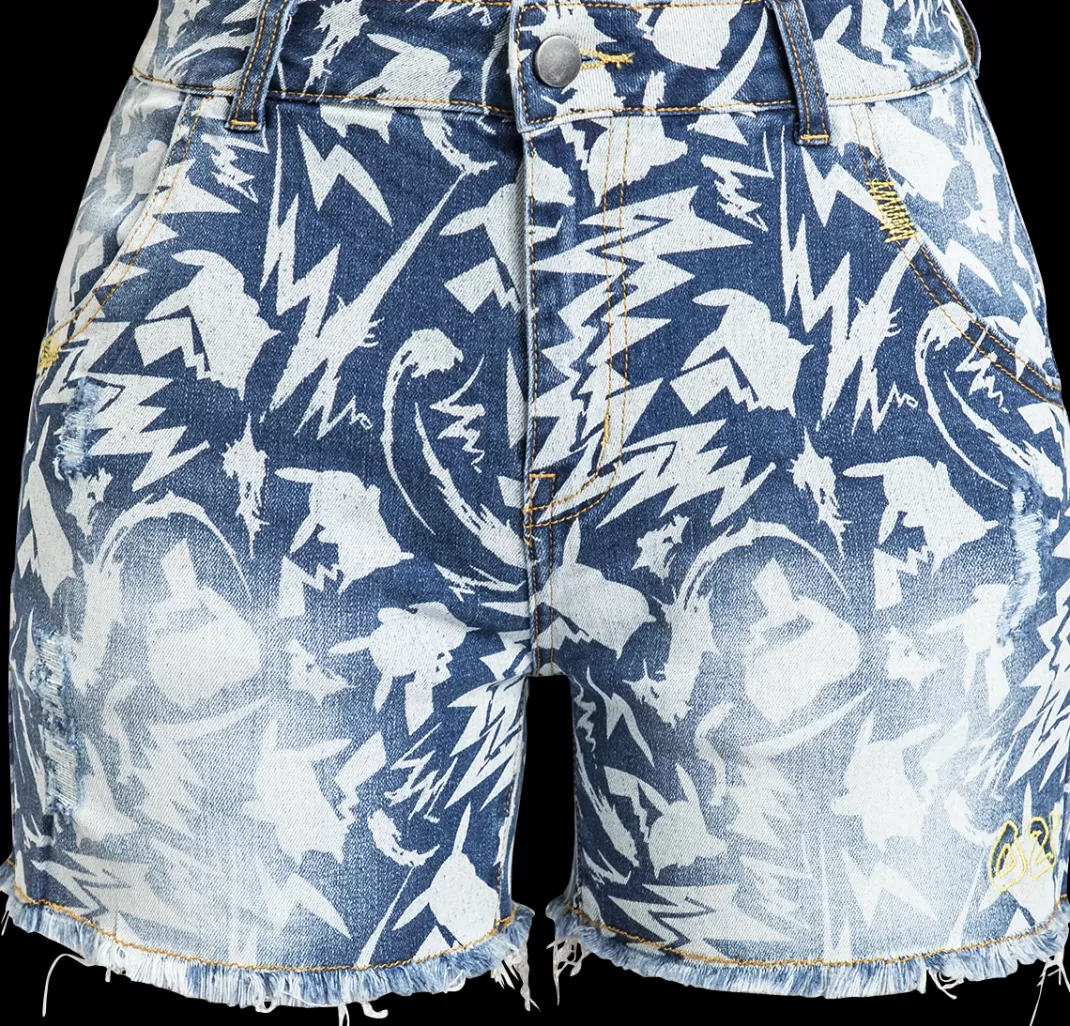 Pikachu - Retro Summer Shorts Blue By Pokemon^Pokémon Cheap