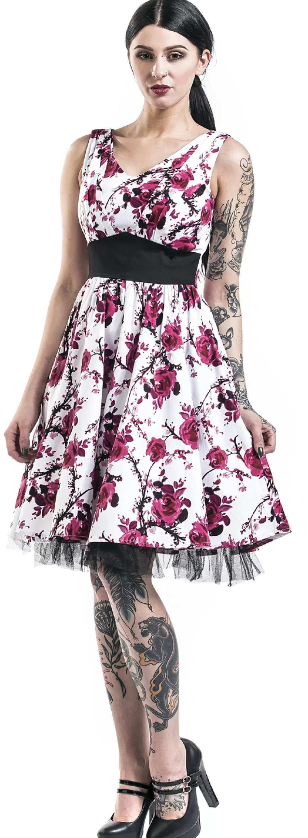 Pink Floral Dress Medium-Length Dress White-Pink By H&R London^H&R London Outlet