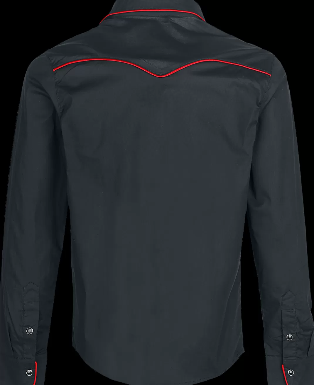 Men Banned Plain Trim Longsleeve Black-Red By Alternative