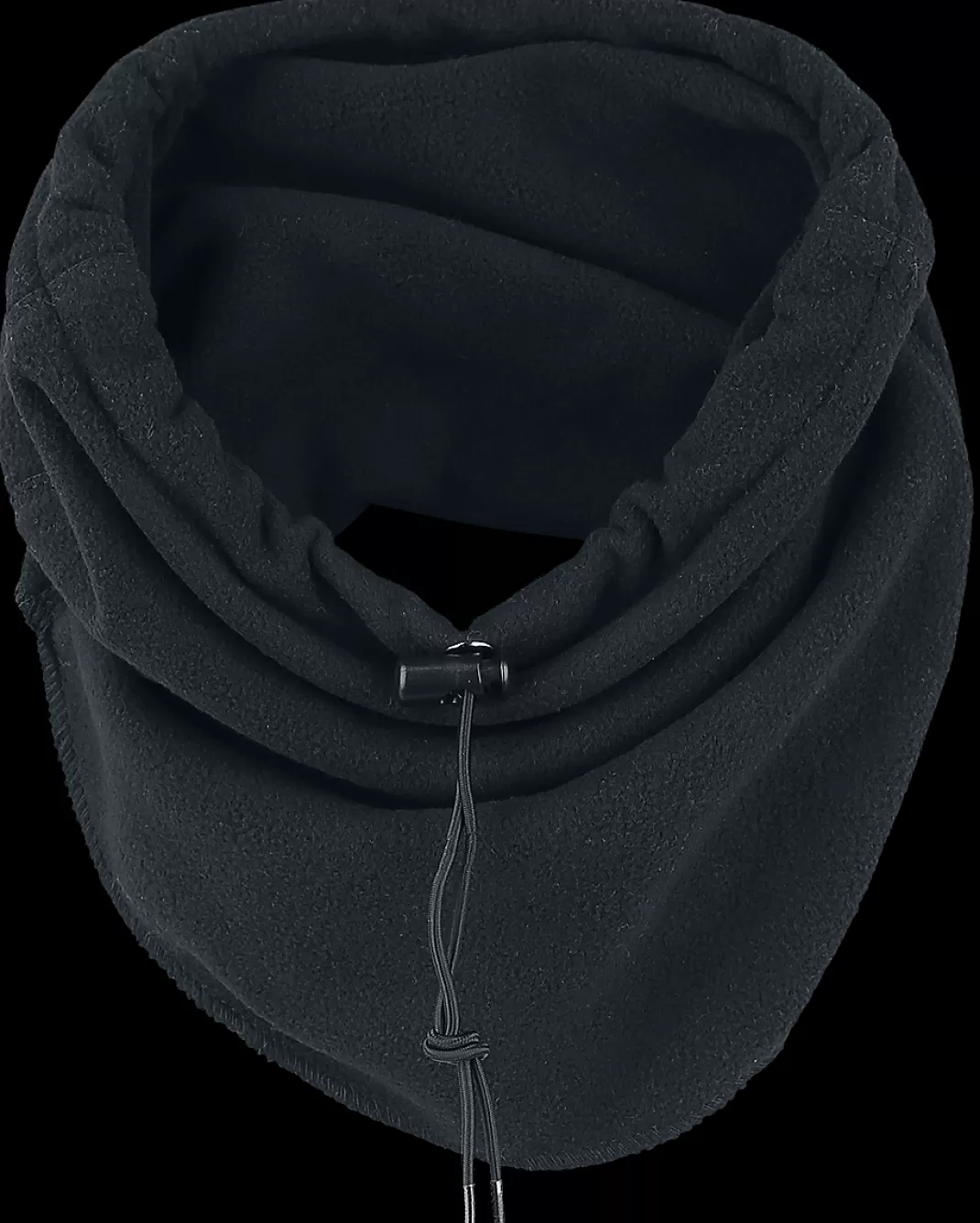 Men Urban Classics Polar Fleece Neck Gaiter Loop Scarf Black By