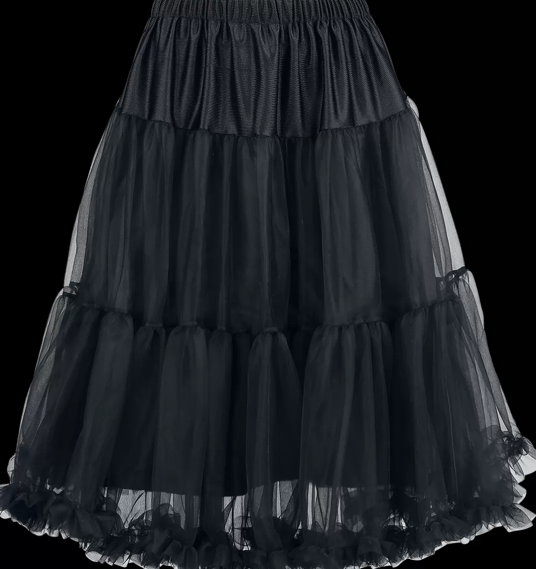 Polly Petticoat Medium-Length Skirt Black By^Hell Bunny New