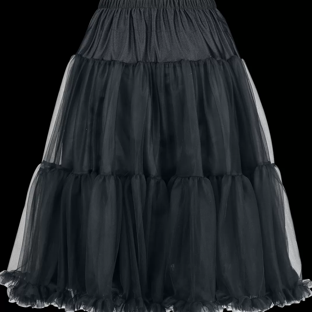 Polly Petticoat Medium-Length Skirt Black By^Hell Bunny New