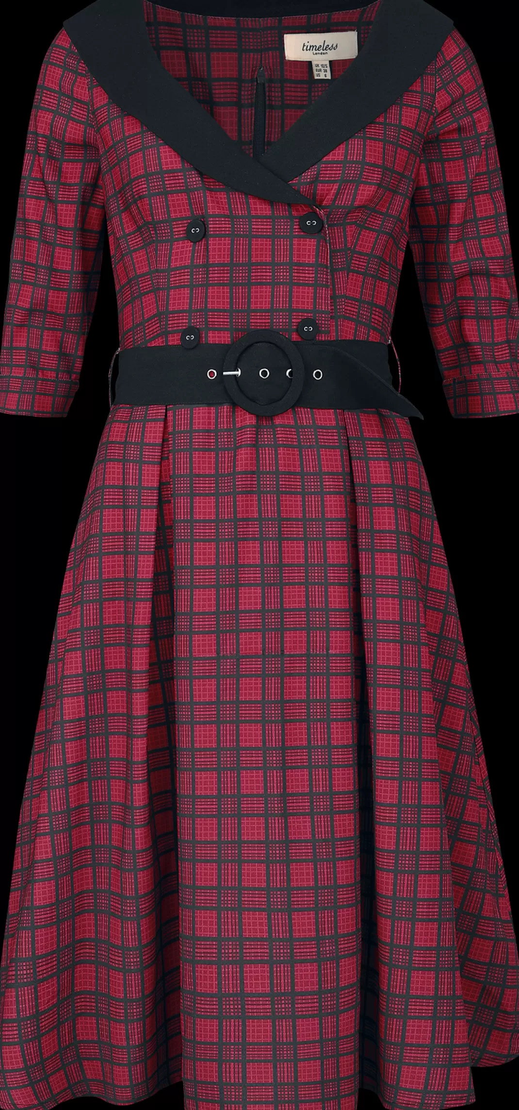 Raakel Rc Dress Medium-Length Dress Black-Red By^Timeless London Best Sale