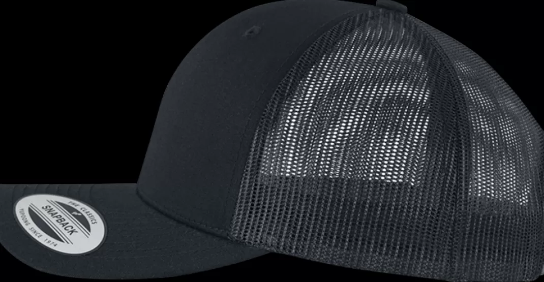 Men Flexfit Retro Trucker Cap Black By