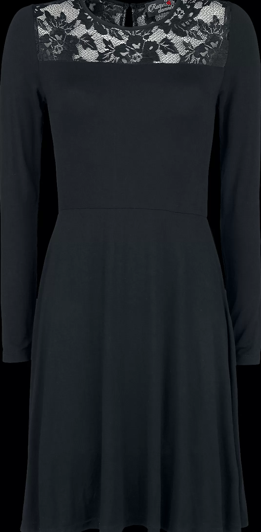 Rockanje - Long Lace Winter Dress Medium-Length Dress Black By^Rotterdamned Best Sale