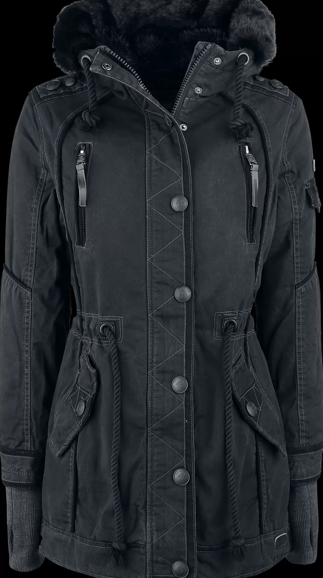 Saby Ladies' Parka Winter Jacket Black By^Brandit Online