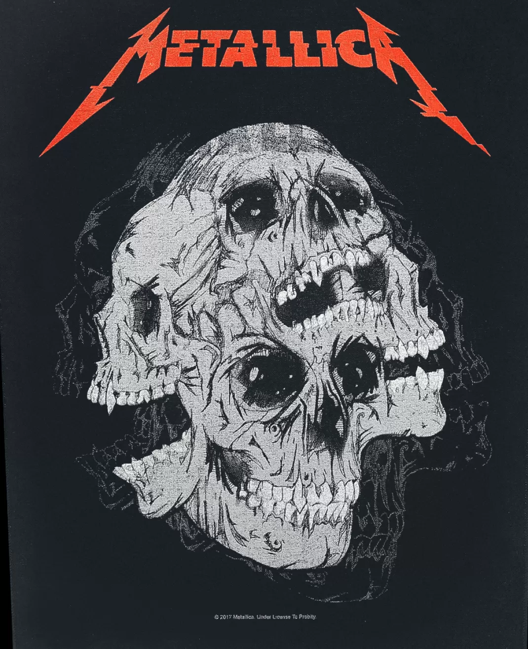 Skulls Back Patch Black-Red-Grey By^Metallica Cheap