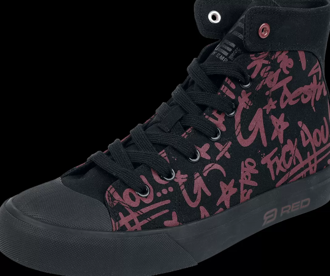 Women * Sneakers High Black By Red By Emp