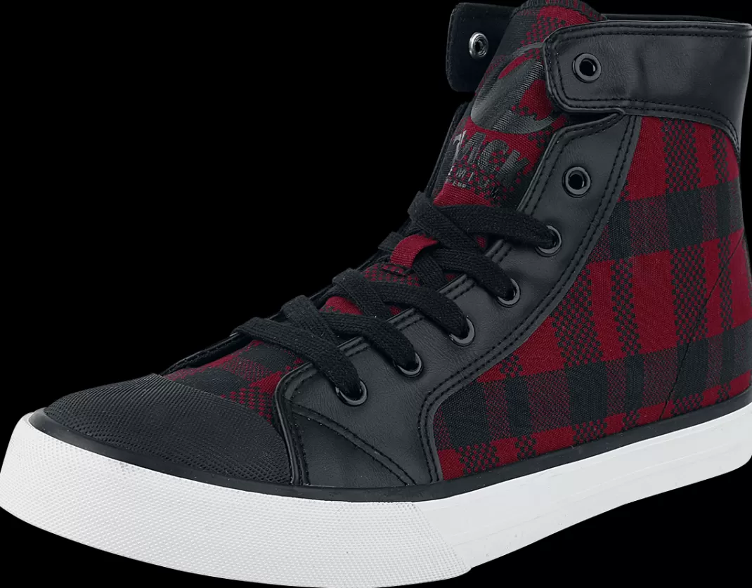 Men * Sneakers High Black-Red By Black Premium By Emp