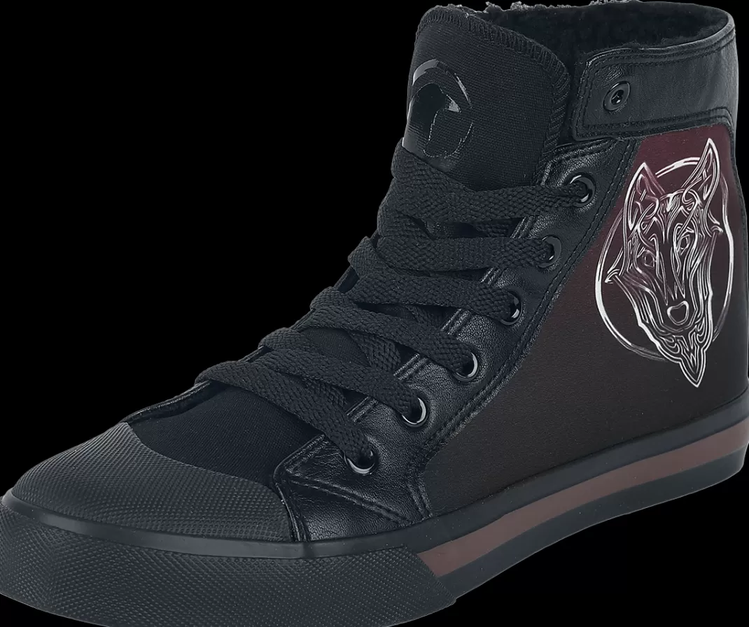 Men * Sneakers High Black-Red By Black Premium By Emp