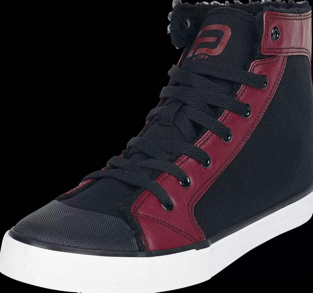 Men * Sneakers High Black-Red By Red By Emp