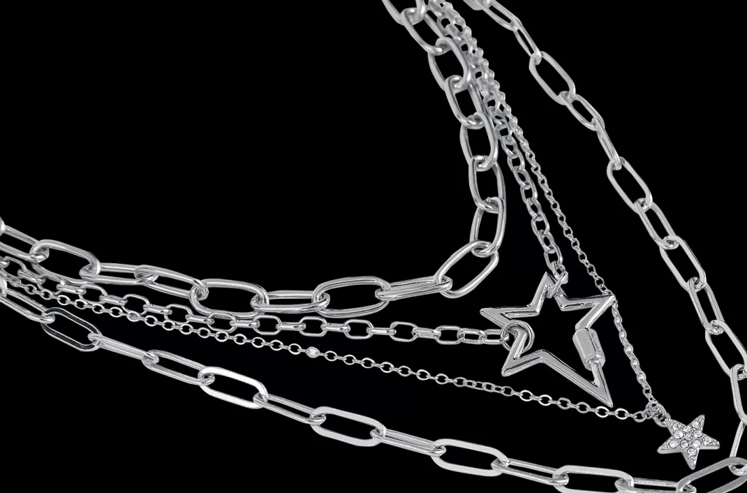 Stars Necklace Silver-Coloured By Black Premium By Emp^* New