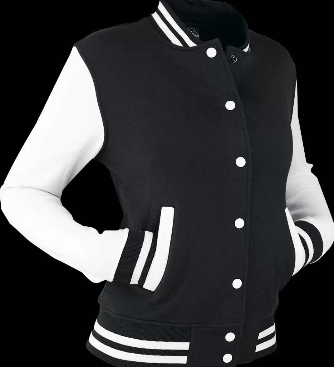 2-Tone College Varsity Jacket Black-White By^Urban Classics Cheap