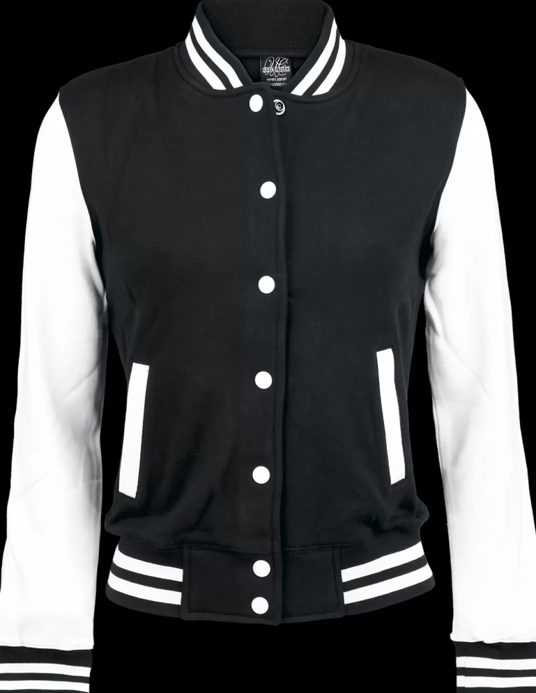 2-Tone College Varsity Jacket Black-White By^Urban Classics Cheap