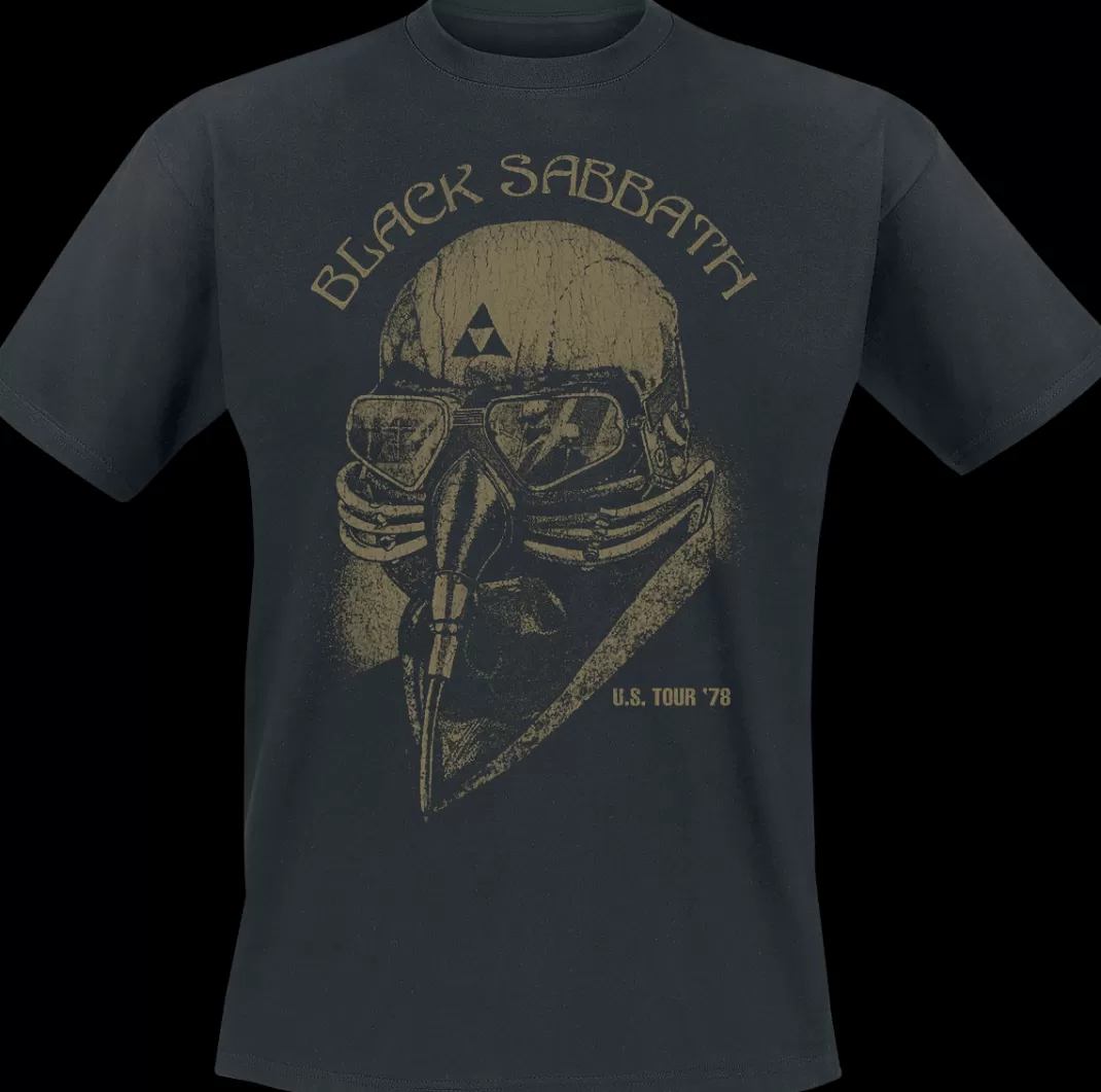 Men Black Sabbath U.S. Tour '78 T-Shirt Black By