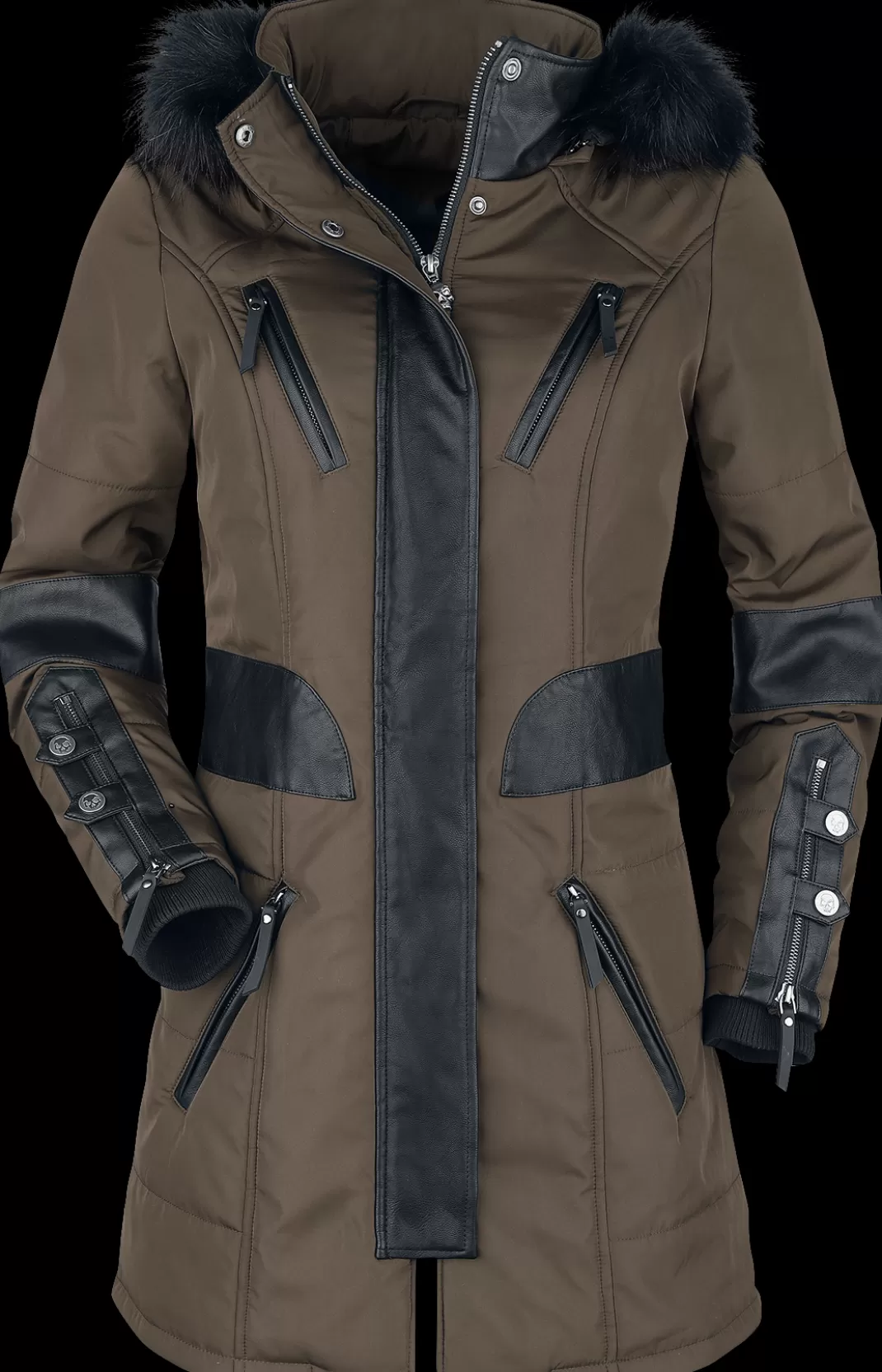 Winter Jacket Olive-Black By Rock Rebel By Emp^* New