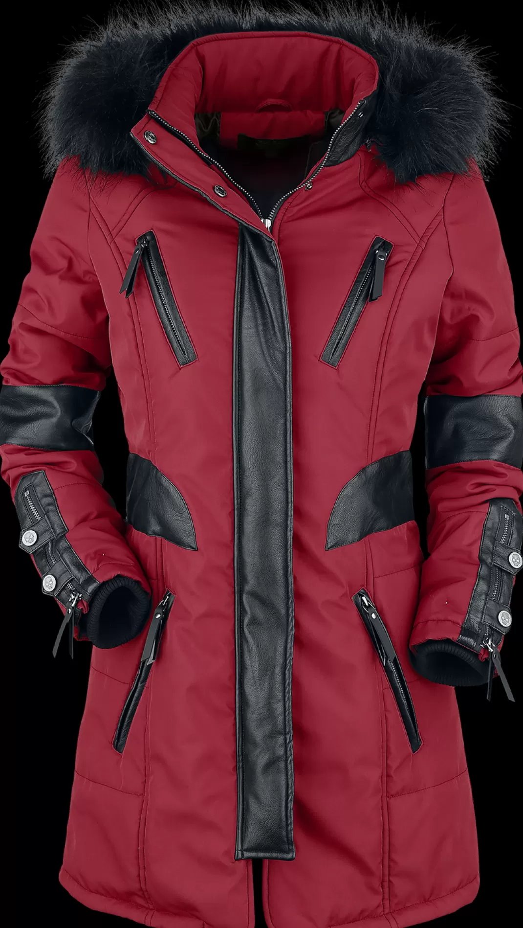 Winter Jacket Red By Rock Rebel By Emp^* Fashion