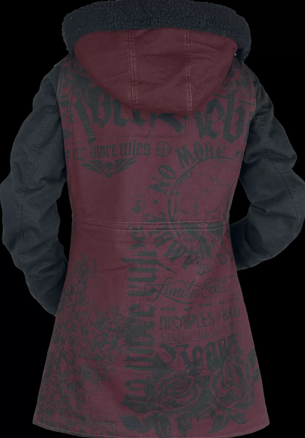Winter Jacket Red-Black By Rock Rebel By Emp^* Outlet