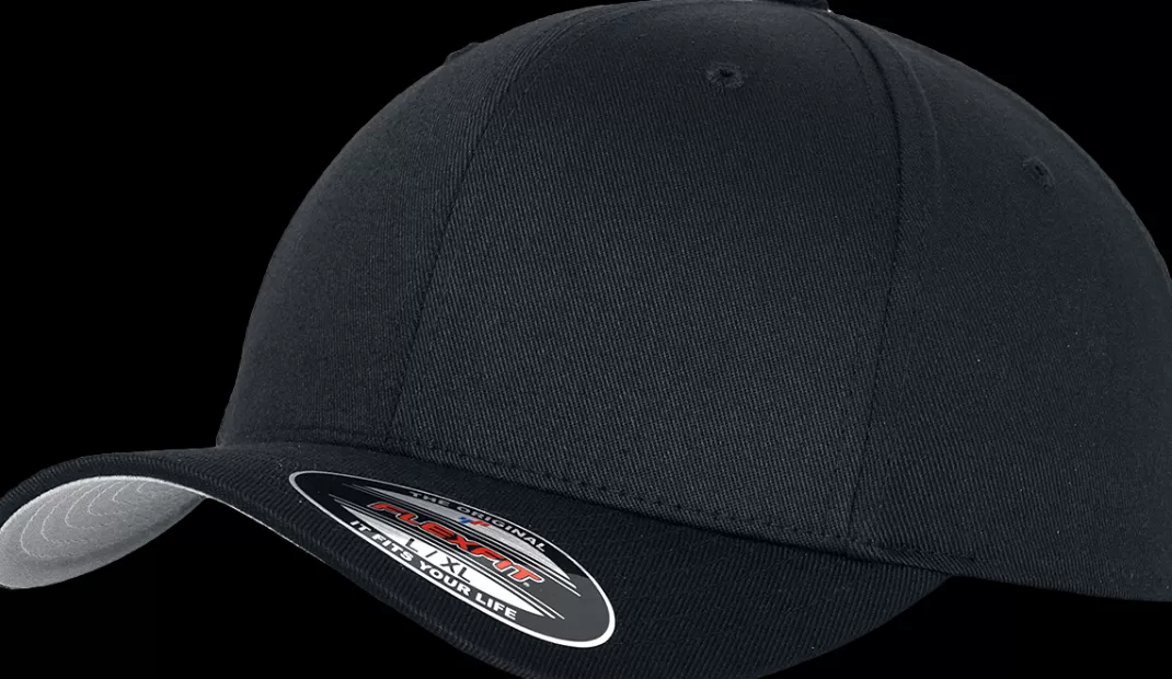 Men Flexfit Wooly Combed Cap Black By