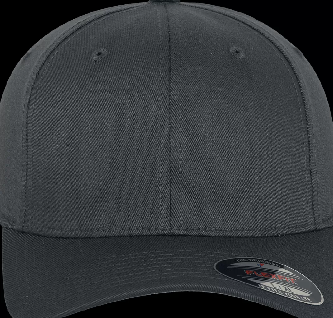 Men Flexfit Wooly Combed Cap Dark Grey By
